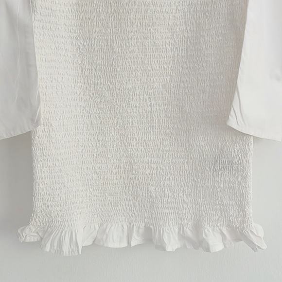 Aritzia Wilfred Smocked Maelys Dress White - Picture 9 of 15